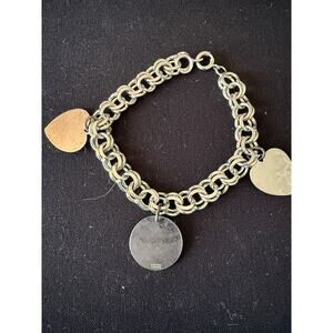 Vintage Forstner Sterling Silver Charm Bracelet w/3 Charms